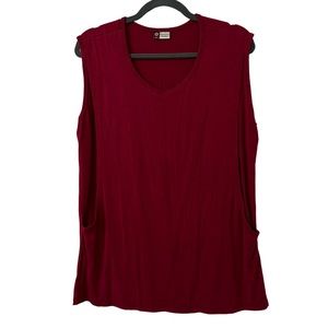 Snazzy Mama Maternity Mama Side Access Mesh Nursing Tank Rasberry Red Size M /L